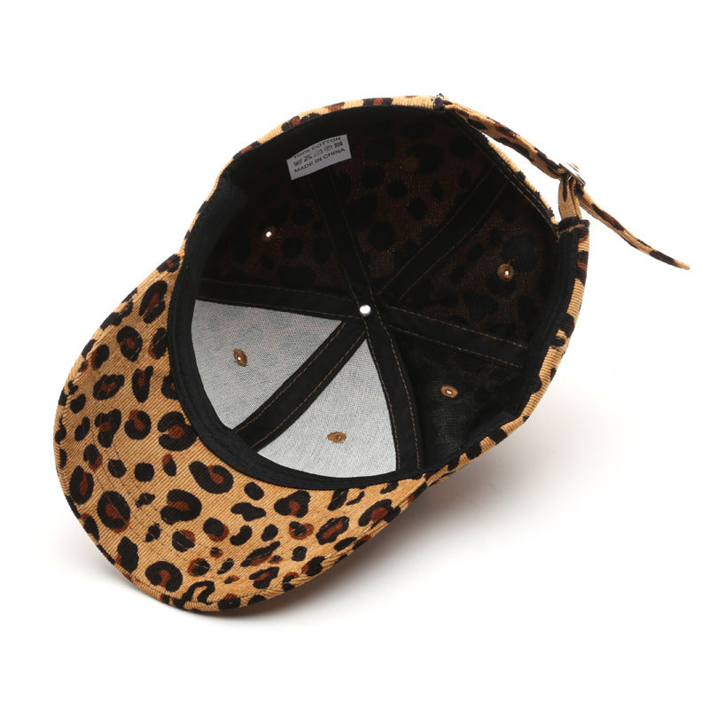 Tapa de béisbol de béisbol de estampado de leopardo de algodón al por mayor